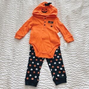 Little Me Pumpkin Halloween Baby Outfit